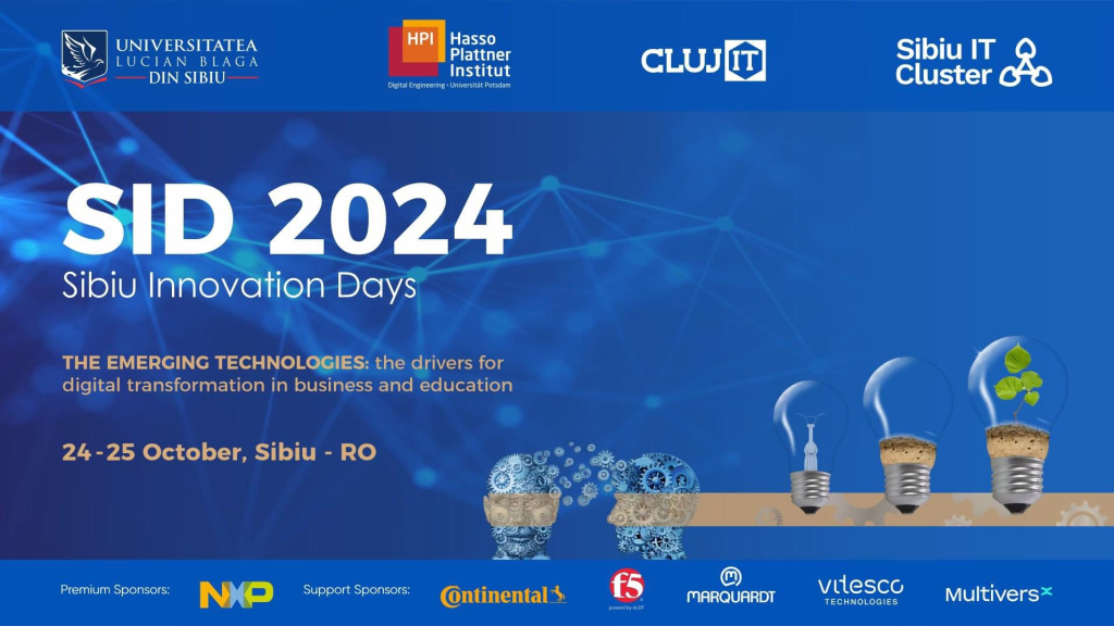 Cea de-a V-a ediție a Sibiu Innovation Days va avea loc la Sibiu pe 24 și 25 octombrie 2024